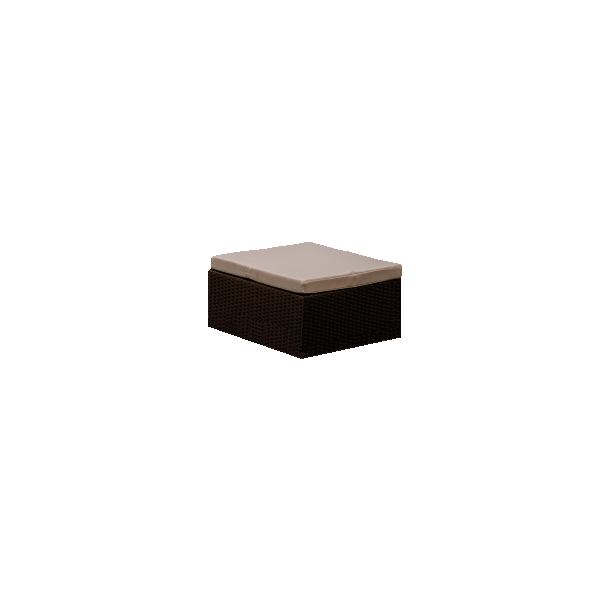 Pintų lauko baldų komplekto TINTO pufo modulis Tamsiai rudas Pintų lauko baldų komplekto TINTO pufo modulis Tamsiai rudas