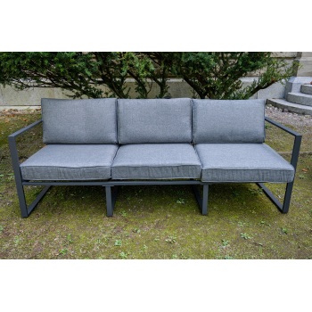 Lauko sofa MOSTRARE Tamsiai pilkas aliuminis