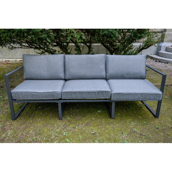 Lauko sofa MOSTRARE Tamsiai pilkas aliuminis