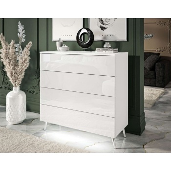 Komoda AVRA White Chrome...