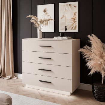 Komoda LUNA Beige Black 95cm