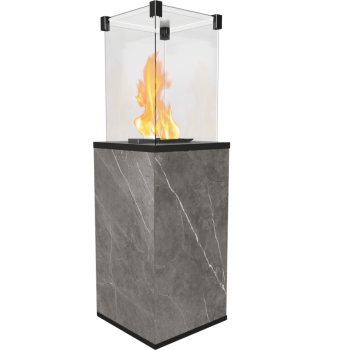 Dujinis šildytuvas terasai PATIO MINI, kvarcas NATURALI PIETRA GREY, rankinis valdymas