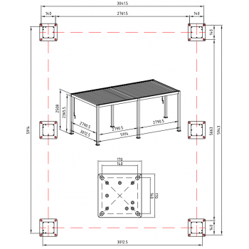Pavėsinė PREMIUM 3x6 antracitas