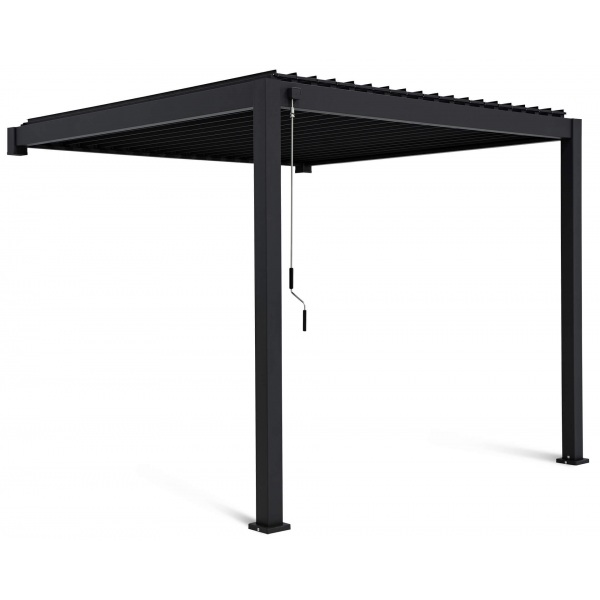 Sieninė pavėsinė PREMIUM WALL 3x3 antracitas Sieninė pavėsinė PREMIUM WALL 3x3 antracitas