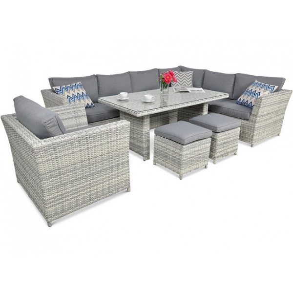 Baldų komplektas MONIZ DINING PLUS white grey Baldų komplektas MONIZ DINING PLUS white grey