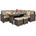 baldų komplektas SANTANA DINING brown