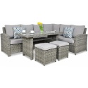 baldų komplektas SANTANA DINING modern grey