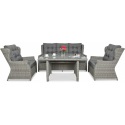 baldų komplektas Trivento 3 dining stone grey