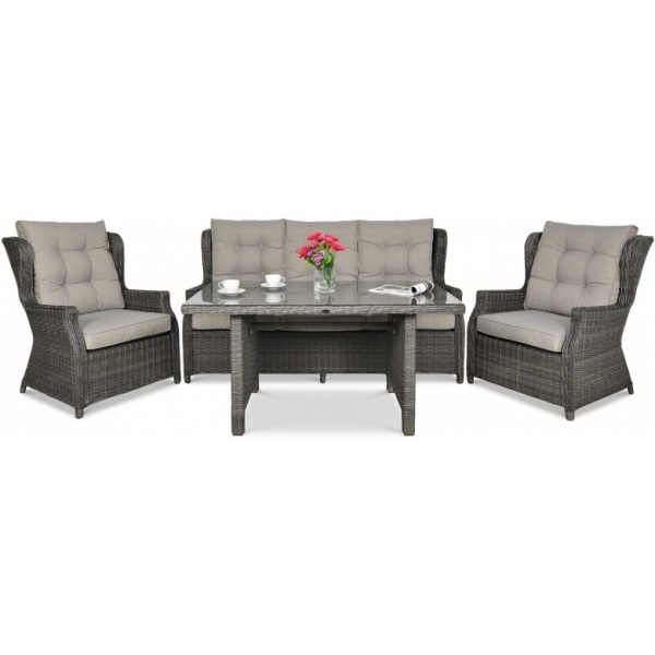 baldų komplektas TRIVENTO 3 Dining dark grey baldų komplektas TRIVENTO 3 Dining dark grey