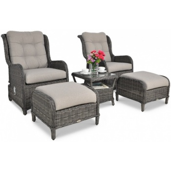 fotelių komplektas SIENNA DUO PREMIUM dark grey