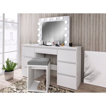 Kosmetinis staliukas Beta 4 12 Led baltos spalvos