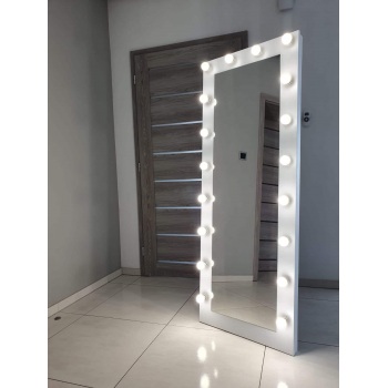 Pastatomas veidrodis makiažui su apšvietimu WHITE 60x160