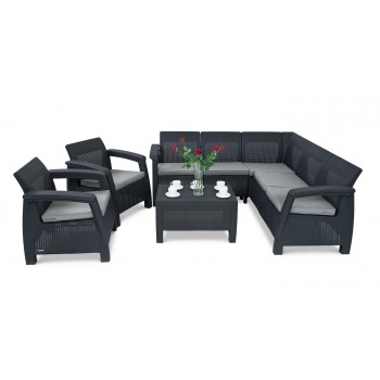 Baldų komplektas Corfu Relax duo Graphite
