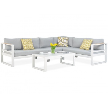 Kampinė sofa Panama White