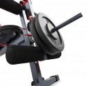 Rinkinys dvipusis reguliuojamas suolas su bicepso ir kojų treniravimo priedais KSSL101