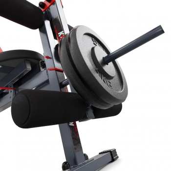 Rinkinys dvipusis reguliuojamas suolas su bicepso ir kojų treniravimo priedais KSSL101
