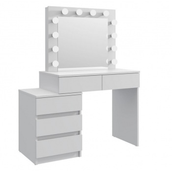 Kosmetinis staliukas Adele 12 LED White