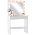 Kosmetinis staliukas Hollywood 12 LED Baltas