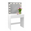 Kosmetinis staliukas Hollywood Plius 12 LED Baltas