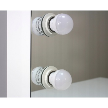 Kosmetinis staliukas Hollywood Plius 12 LED Baltas