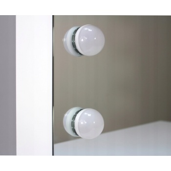 Kosmetinis staliukas Hollywood Plius 12 LED Baltas