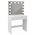 Kosmetinis staliukas Hollywood Plius 12 LED Baltas