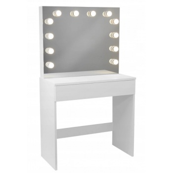 Kosmetinis staliukas Hollywood Plius 12 LED Baltas