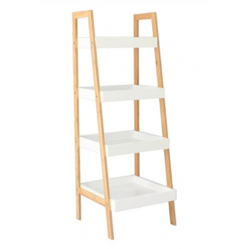 Balta 4 pakopų lentyna, aukštis 98 cm