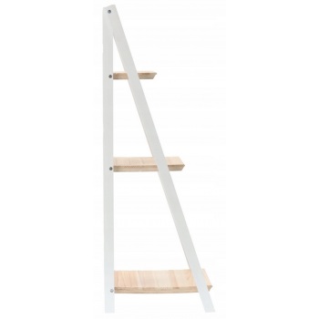 3 pakopų lentyna kopėčios, baltas rėmas, aukštis 109 cm