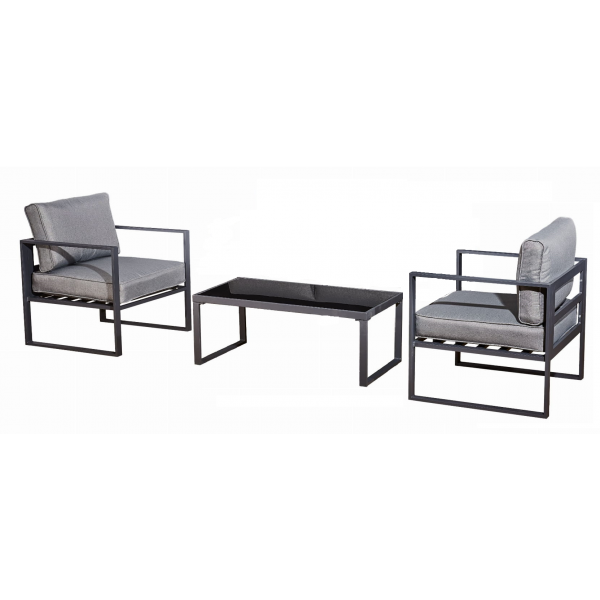 Lauko baldų komplektas MOSTRARE ARMCHAIR Tamsiai pilkas aliuminis
