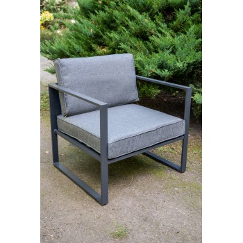 Lauko baldų komplektas MOSTRARE ARMCHAIR Tamsiai pilkas aliuminis