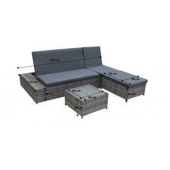 Pinta sofa-lova DIABOLICO Pilkas melanžas