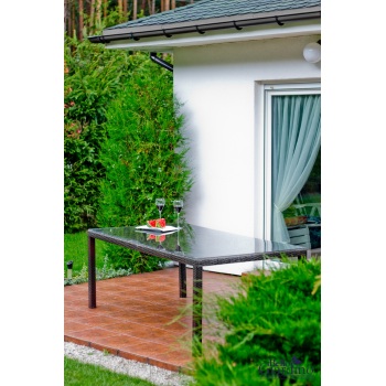 Pintas stalas 200x100x74cm Tamsiai rudas
