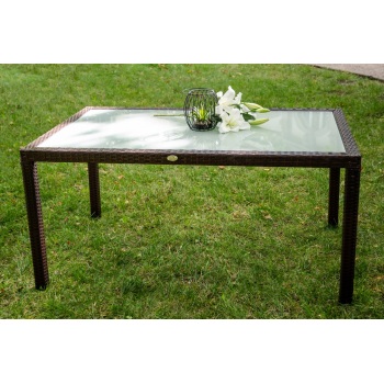 Pintas stalas 150x90x74cm Tamsiai rudas