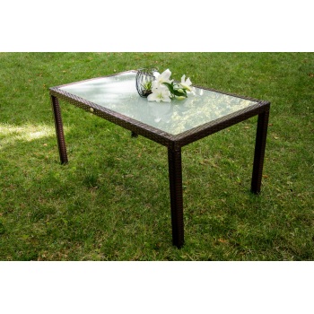 Pintas stalas 150x90x74cm Tamsiai rudas
