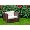 Pintas fotelis ARMCHAIR Tamsiai rudas
